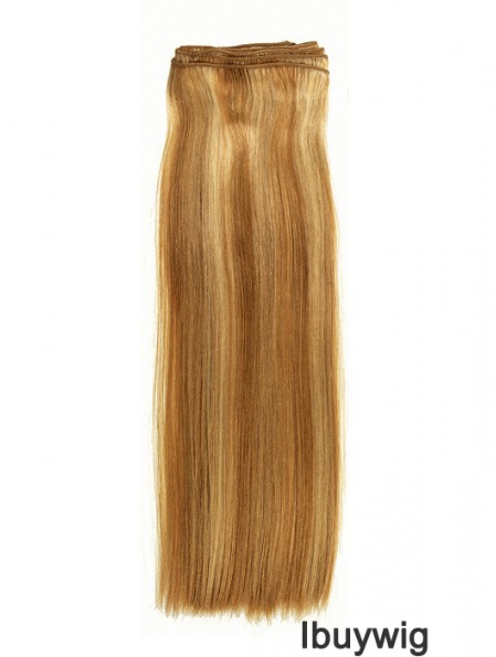 Straight Remy Human Hair Blonde New Weft Extensions