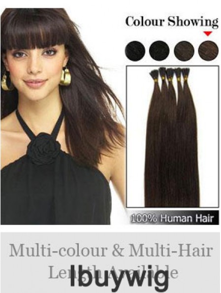 Black Straight Stick/I Tip Hair Extensions
