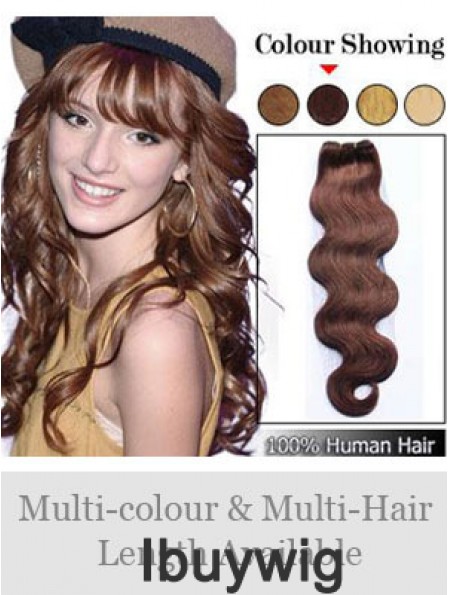 Wavy Remy Human Hair Auburn Cheap Weft Extensions