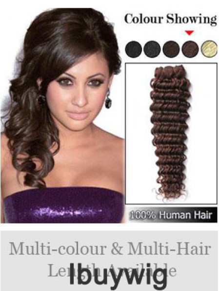 Wavy Remy Human Hair Auburn Sleek Weft Extensions