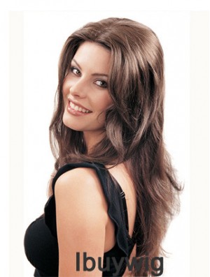 Long Straight Brown Beautiful Synthetic Half Wigs