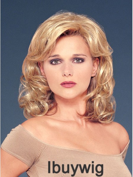 Hair Falls With Sunthetic Blonde Color Wavy Style