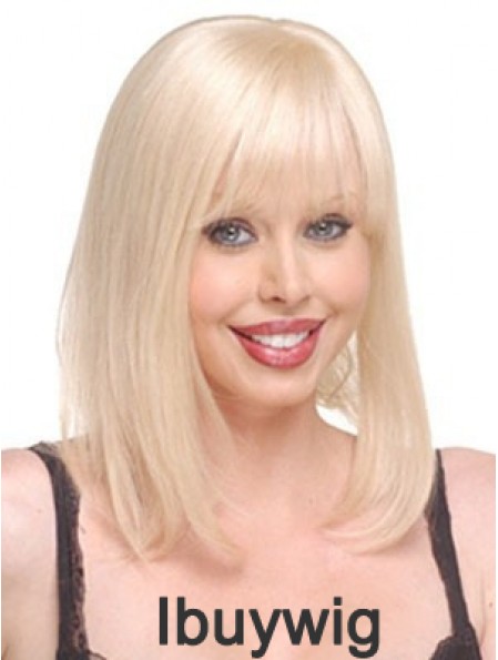 Cheap Straight Blonde Long Human Hair Hairpieces