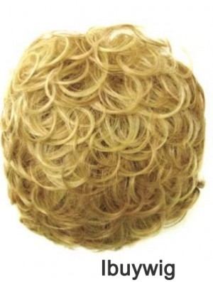 Incredible Blonde Curly Synthetic Clip In Hairpieces