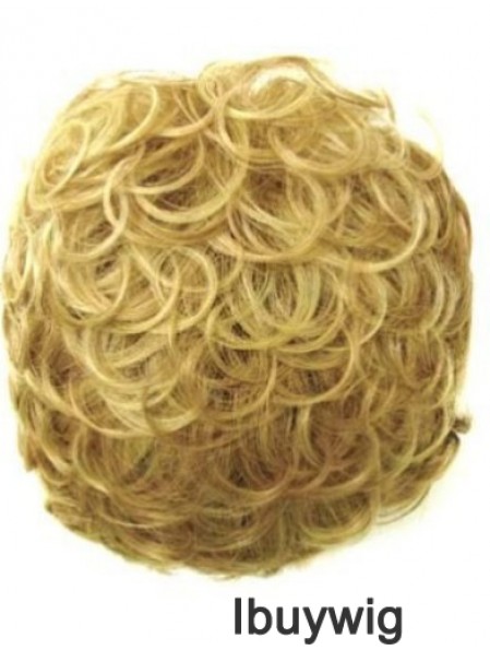 Incredible Blonde Curly Synthetic Clip In Hairpieces