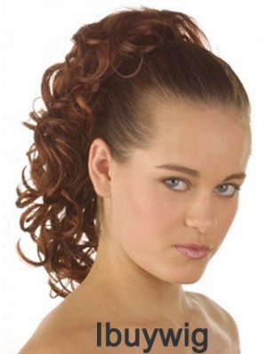 Hair Ponytail With Synthetic Curly Style Auburn Color